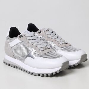 Liu Jo Designer Platform Sneakers EU37 Silver White